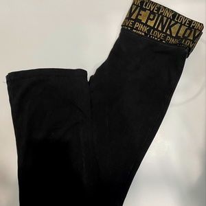 PINK Victoria Secret Black Yoga Pants with band